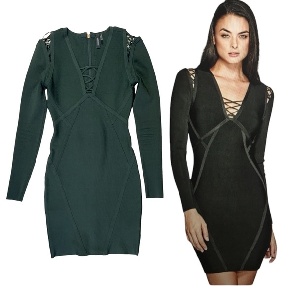 Marciano Dresses & Skirts - Marciano Green bandage dress worn by Isabelle Lightwood on Shadowhunters Size XS